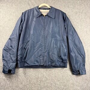 McGregor Anti-Freeze Jacket Mens 44 Long Navy Blue Vintage Made in USA Zip Front